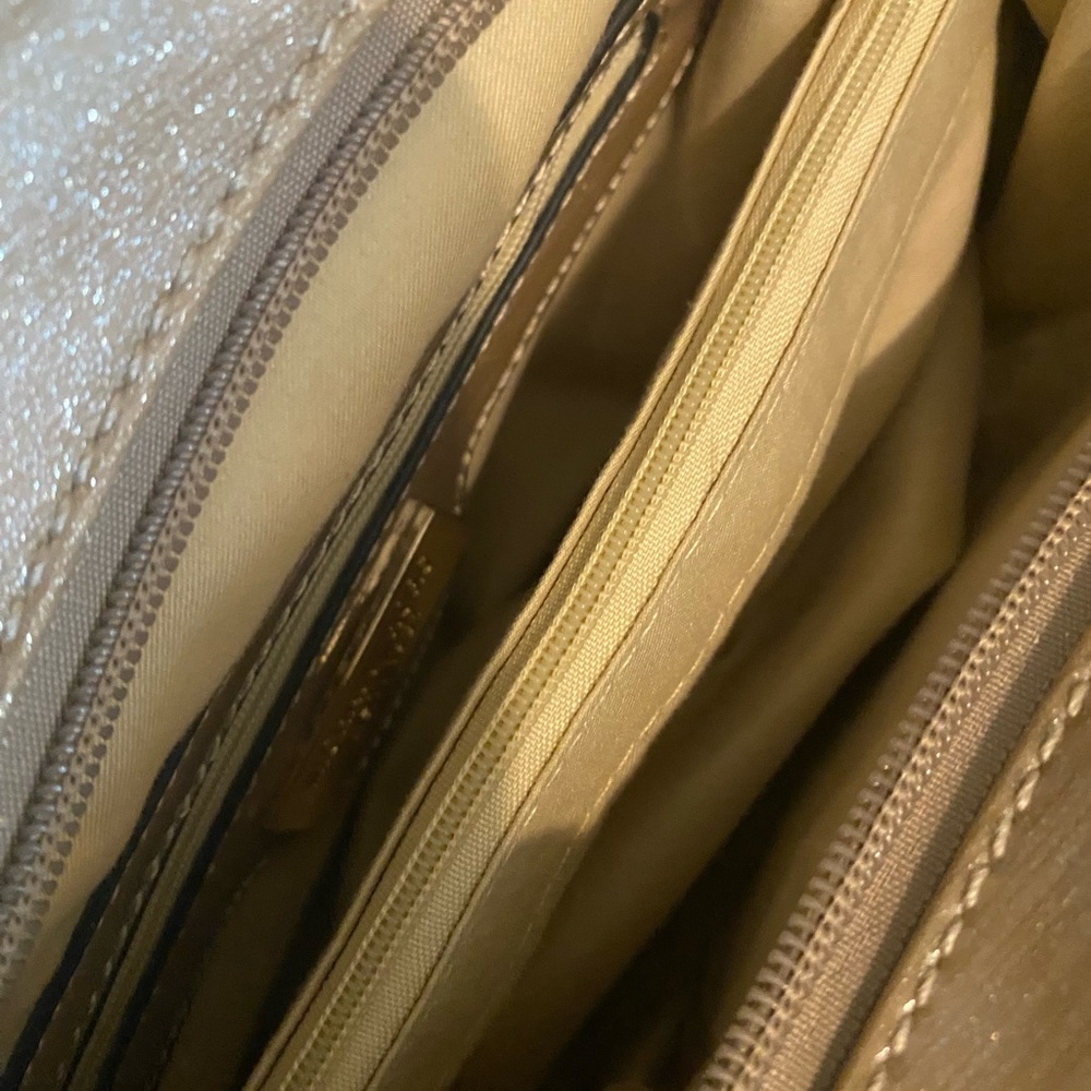 Michael Kors Metallic Gold purse with Dual Top Handles - Picture 8 of 9